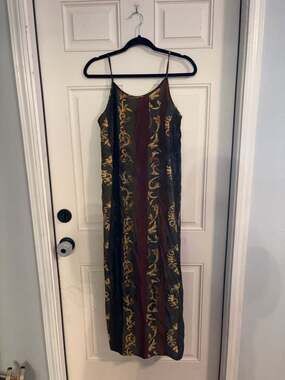 DBY Ltd. Vintage Baroque Print Spaghetti Strap Maxi Dress S-M